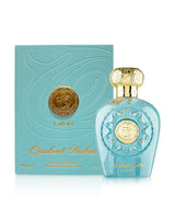 lattafa opulent dubai perfume bottle shows against white backgroun