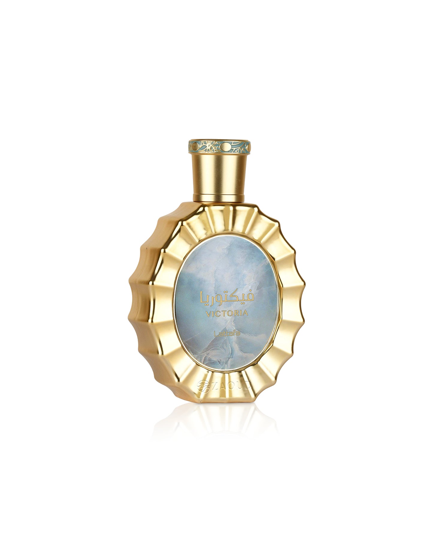 lattafa victoria perfume bottle shows against white background