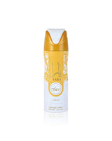lattafa yara tous deodorant bottle shows against white background
