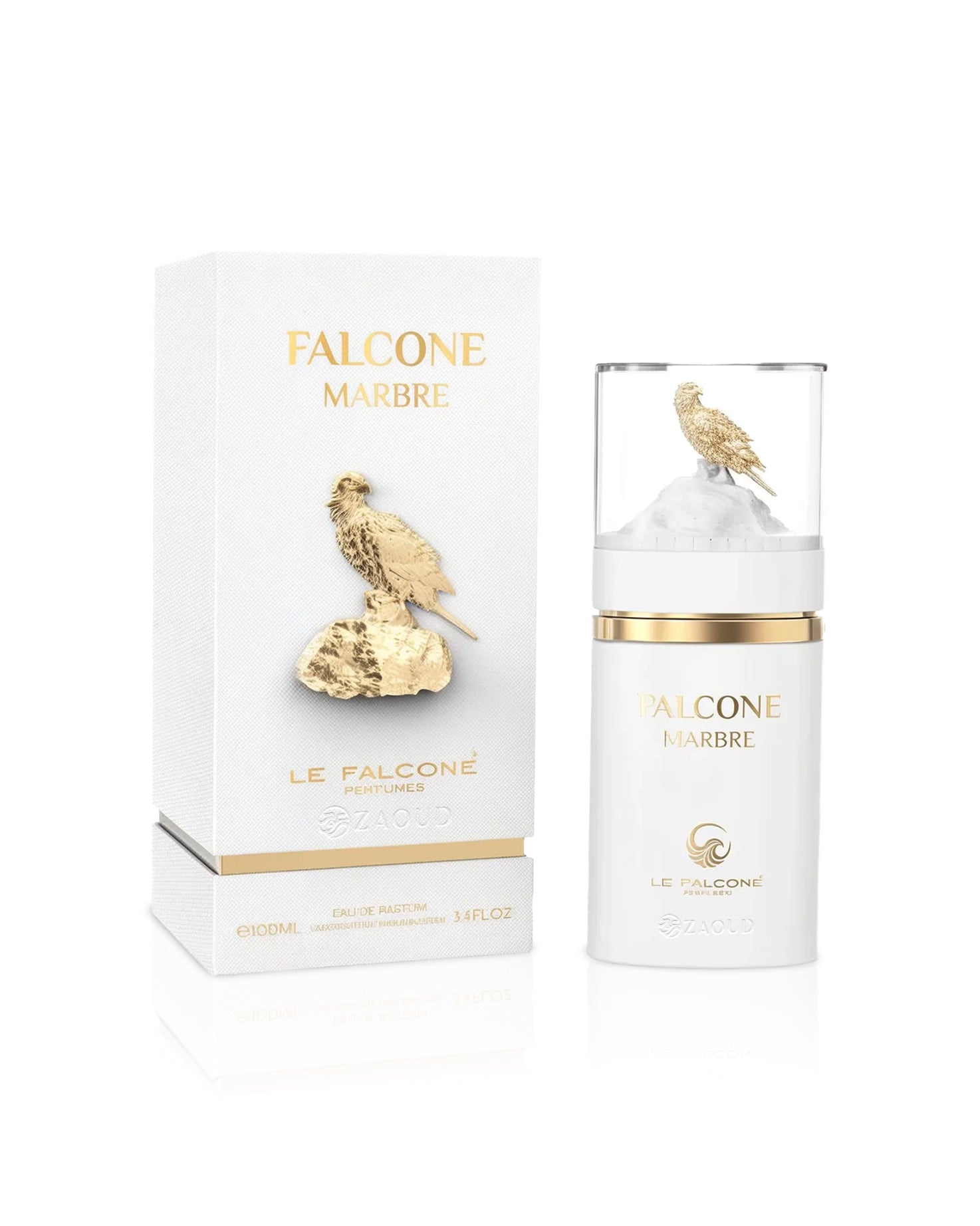 le Falcone Marbre perfume bottle and packaging on a white background
