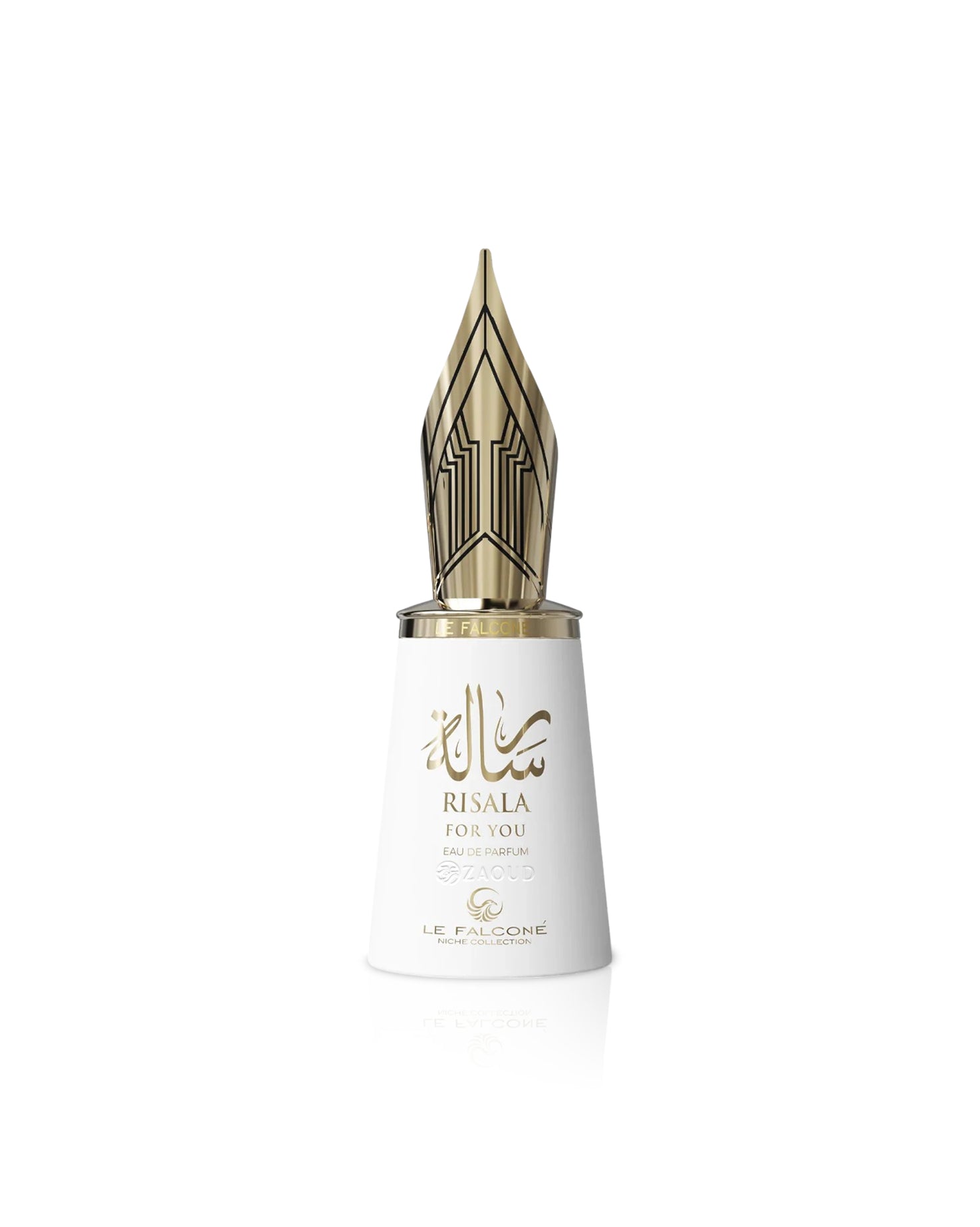 le falcone risala for you Fountain pen with gold accents on a white background