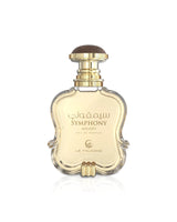 Perfume bottle labeled 'Symphony Melody' by Le Falcone on a white background