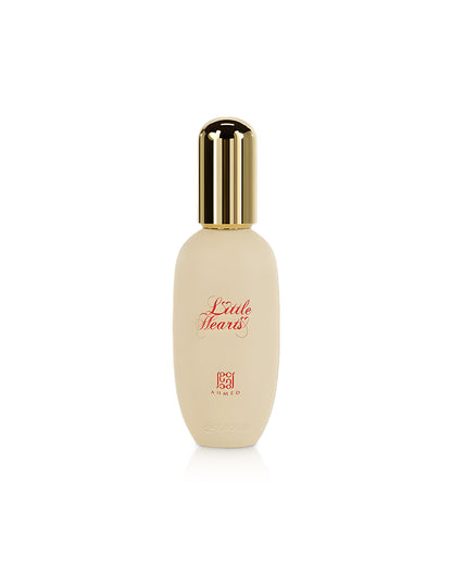 little hearts body gel bottle shows against white background