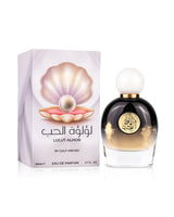GULF ORCHID LULUT ALHOB Perfume bottle and packaging of Lulut Alhob by Gulf Orchid on a white background