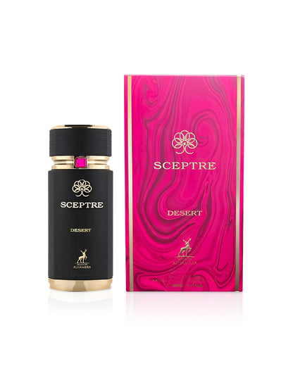 Smaison alhambra ceptre Desert perfume bottle and packaging on a white background