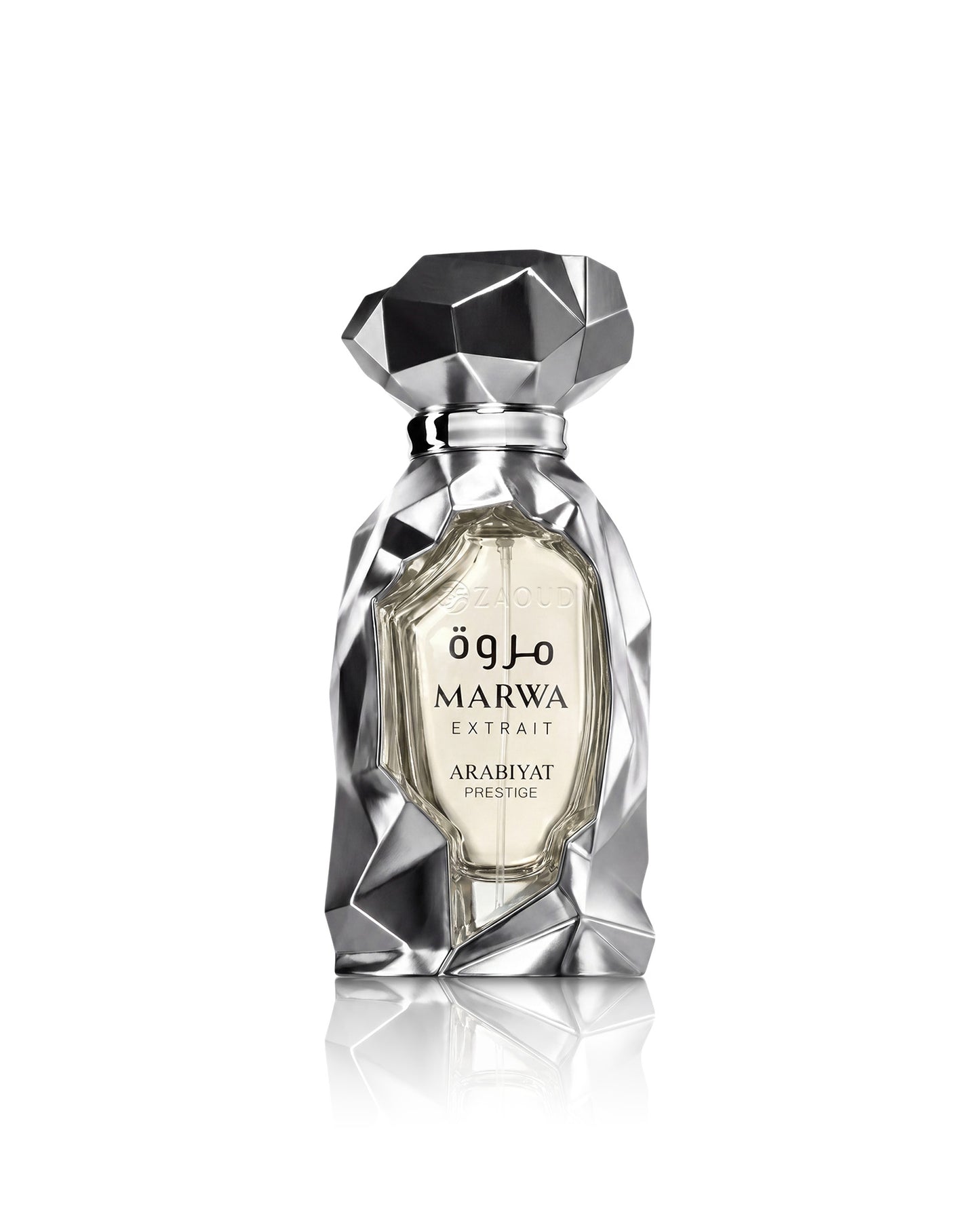 marwa extrait perfume bottle shows against white background