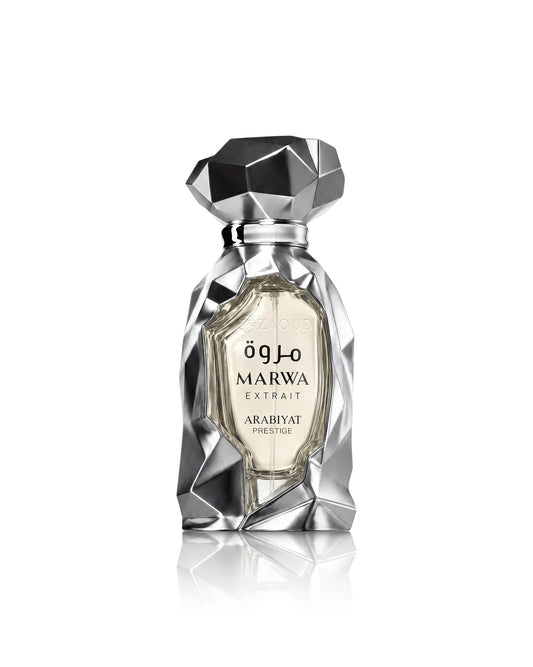 marwa extrait perfume bottle shows against white background