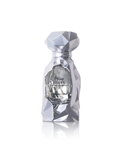 marwa extrait perfume bottle shows against white background