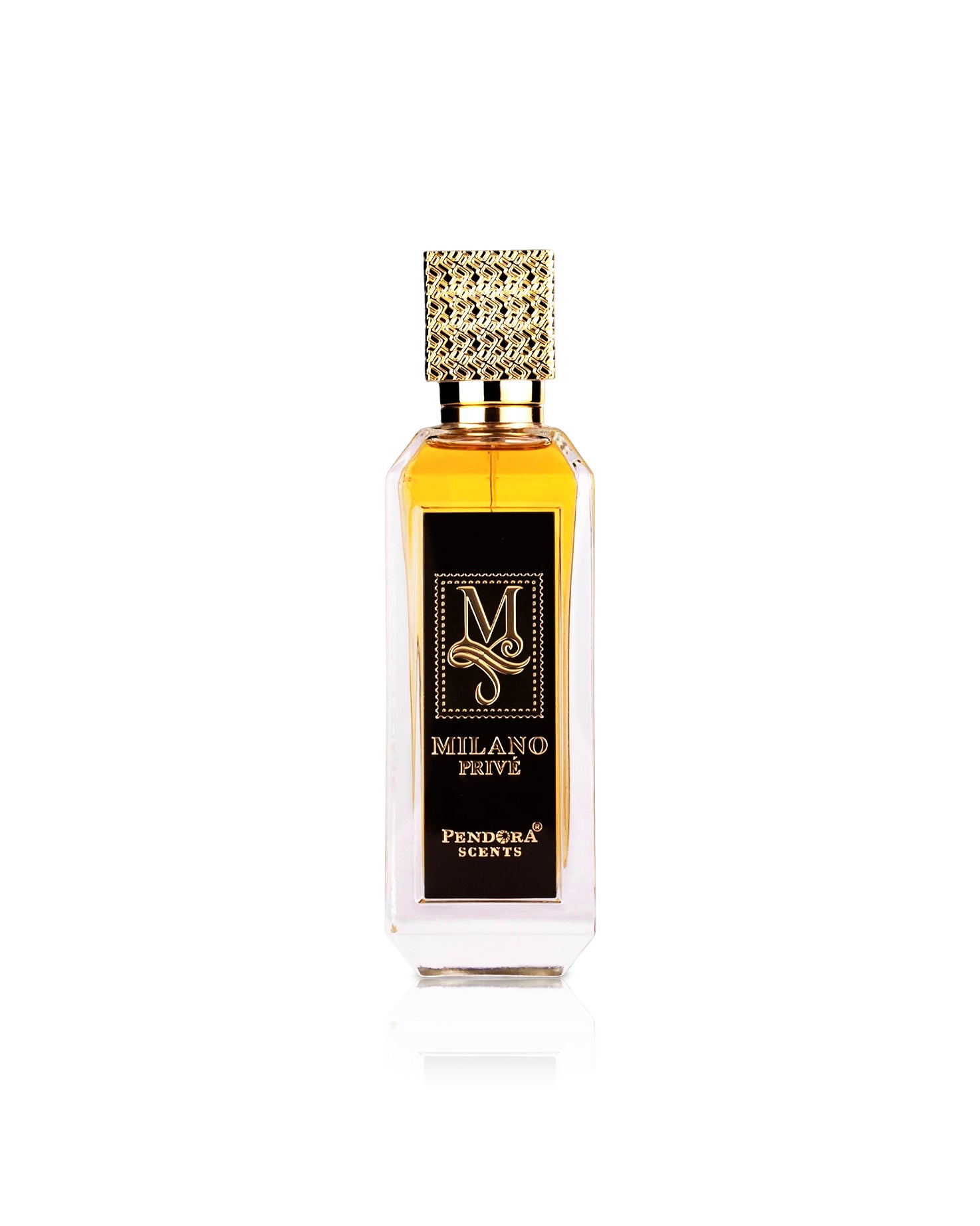 pendora scents milano prive perfume bottle shows against white background