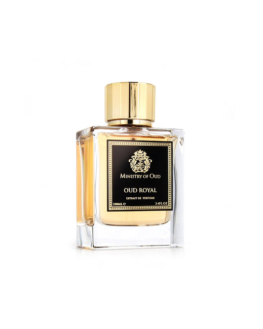 ministry of oud oud royal perfume bottle shows against white background