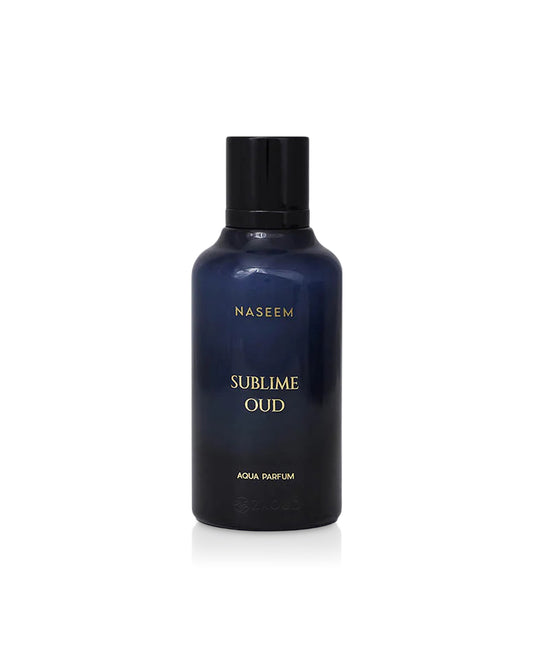 Naseem Sublime Oud perfume bottle on a white background