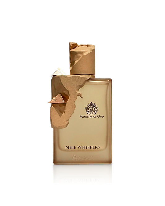 nile whispers perfume bottle shows against white background