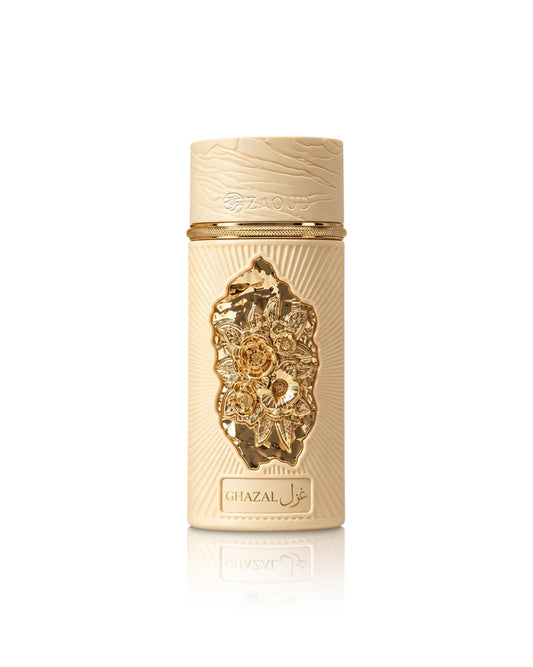 nusuk ghazal perfume bottle shows against white background