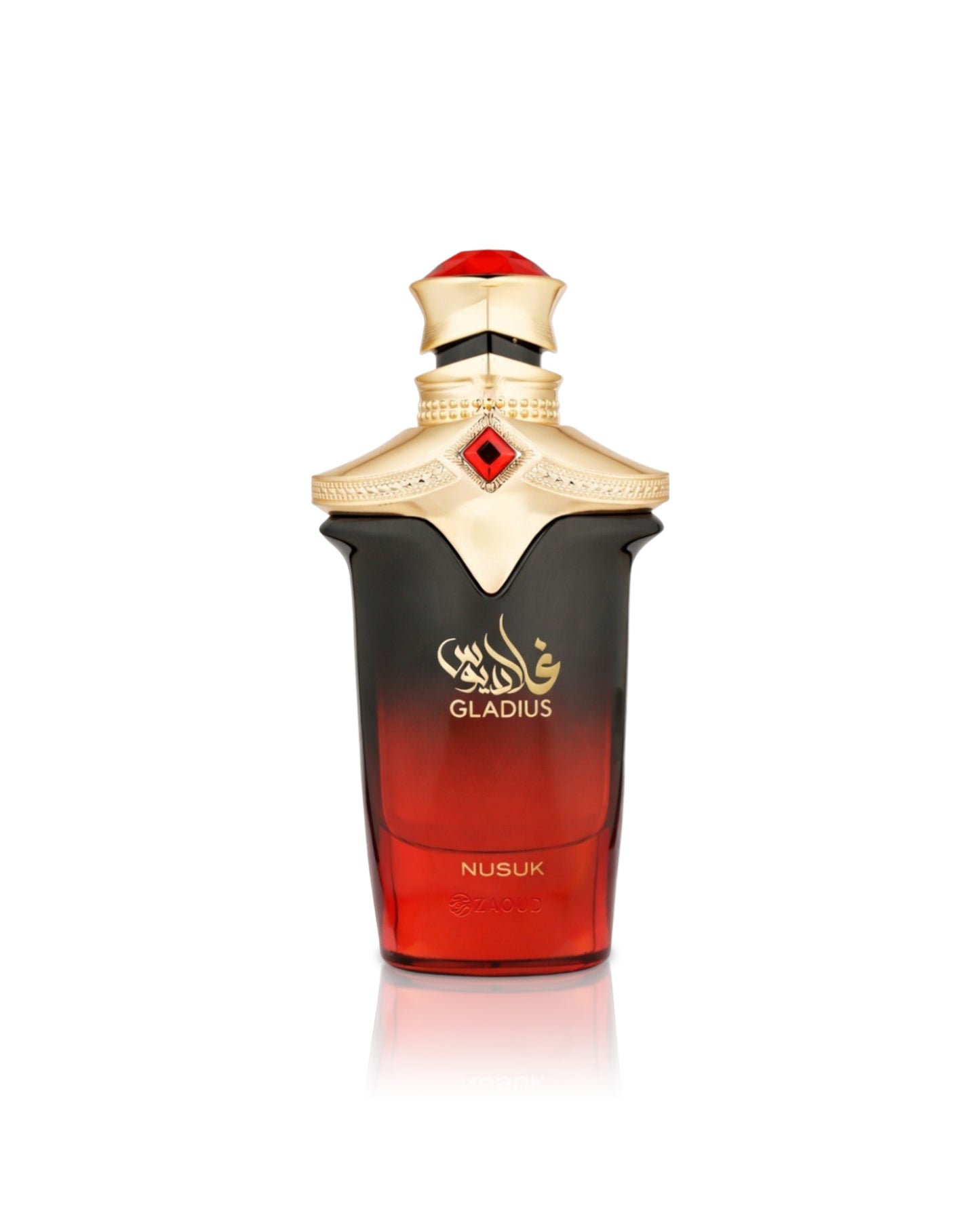 nusuk gladius perfume bottle shows against white background