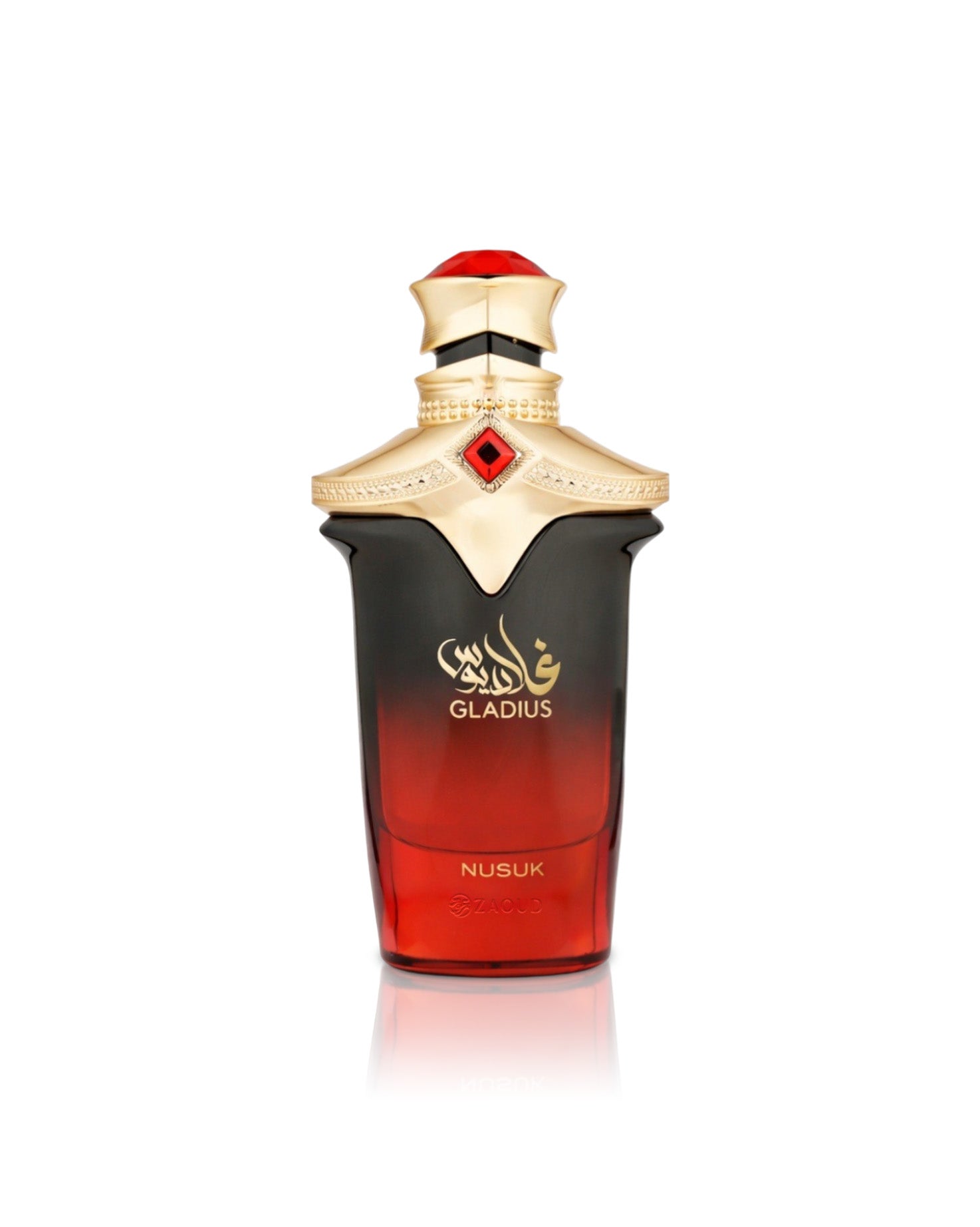 nusuk gladius perfume bottle shows against white background