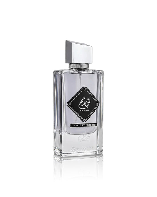 nusuk fawah midnight edition perfume bottle shows against white background