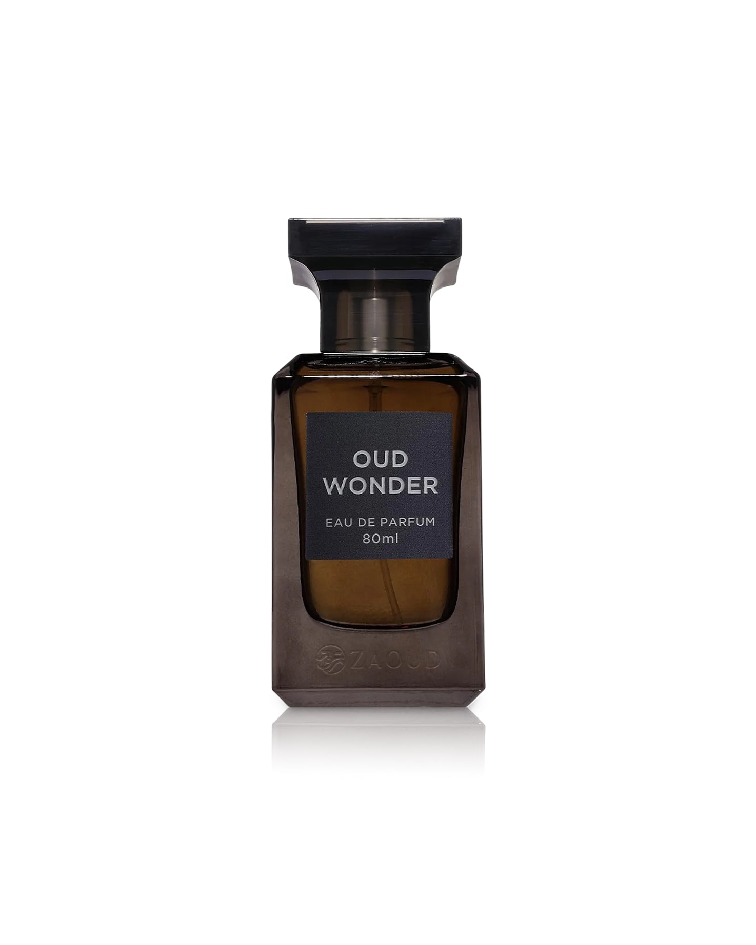 oud wonder perfume bottle shows against white background