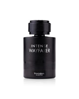 Black perfume bottle labeled 'Intense Wayfarer' by 'Pendora Scents' on a white background