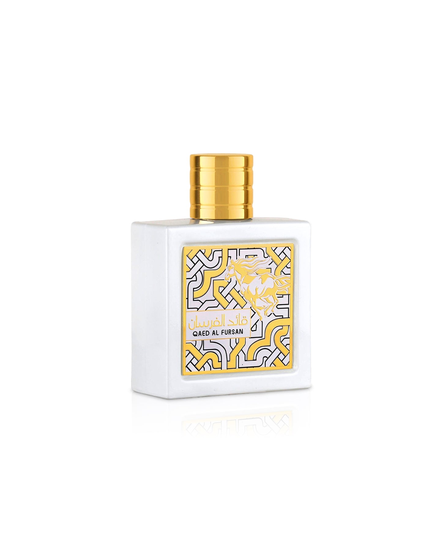 lattafa qaed al fursan unlimited perfume bottle shows against white background