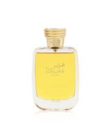 rasasi hawas for her Perfume bottle with gold cap on a white background