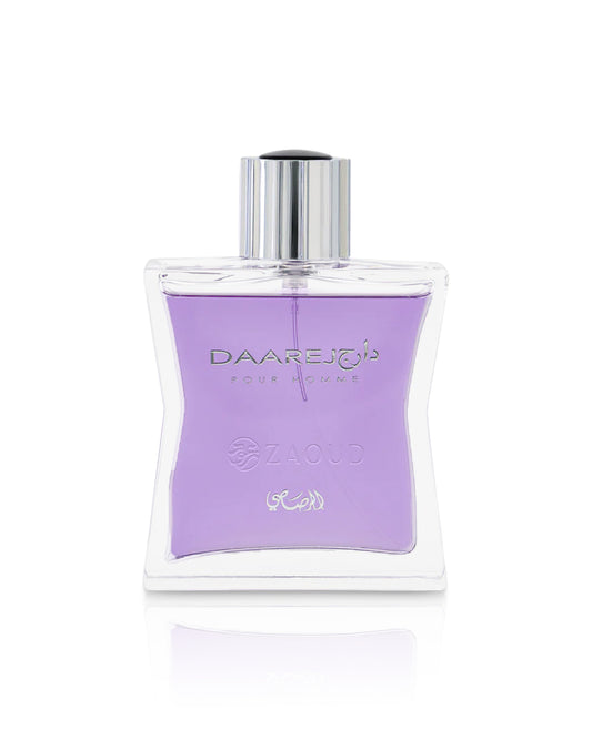 rasasi dareej pour homme perfume bottle shows against white background