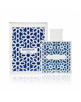 rayhaan azul perfume bottle shows beside its packaging against white background