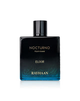 rayhaan nocturno elixir perfume bottle shows against white background