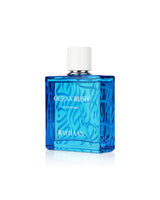 RAYHAAN Blue perfume bottle labeled 'Ocean Rush' by Rayhaan on a white background