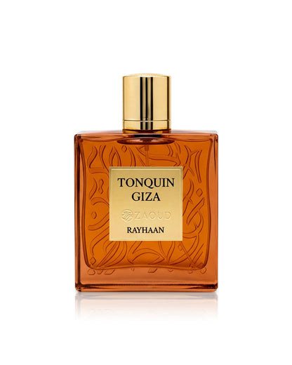 rayhaan tonquin giza perfume bottle shows against white background