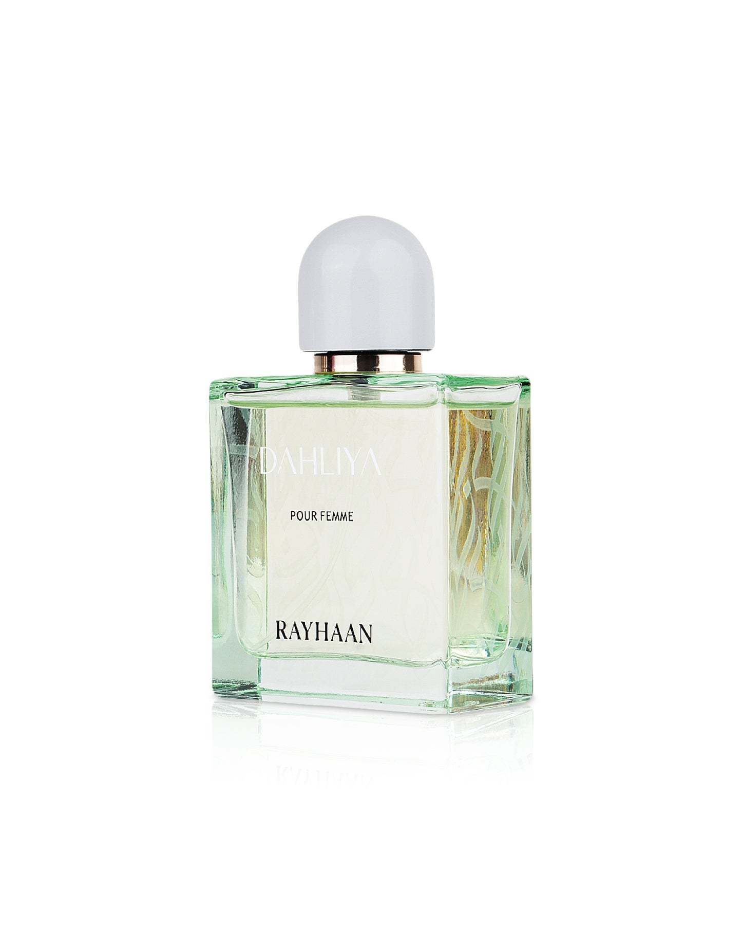 rayhaan dahliya perfume bottle shows against white background