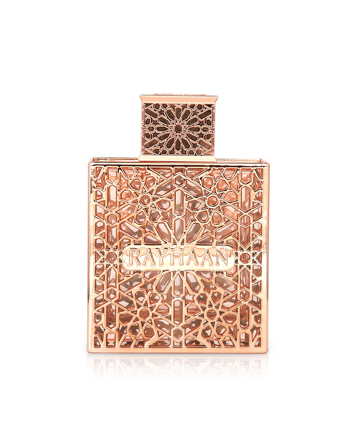 rayhaan divine perfume bottle shows against white background