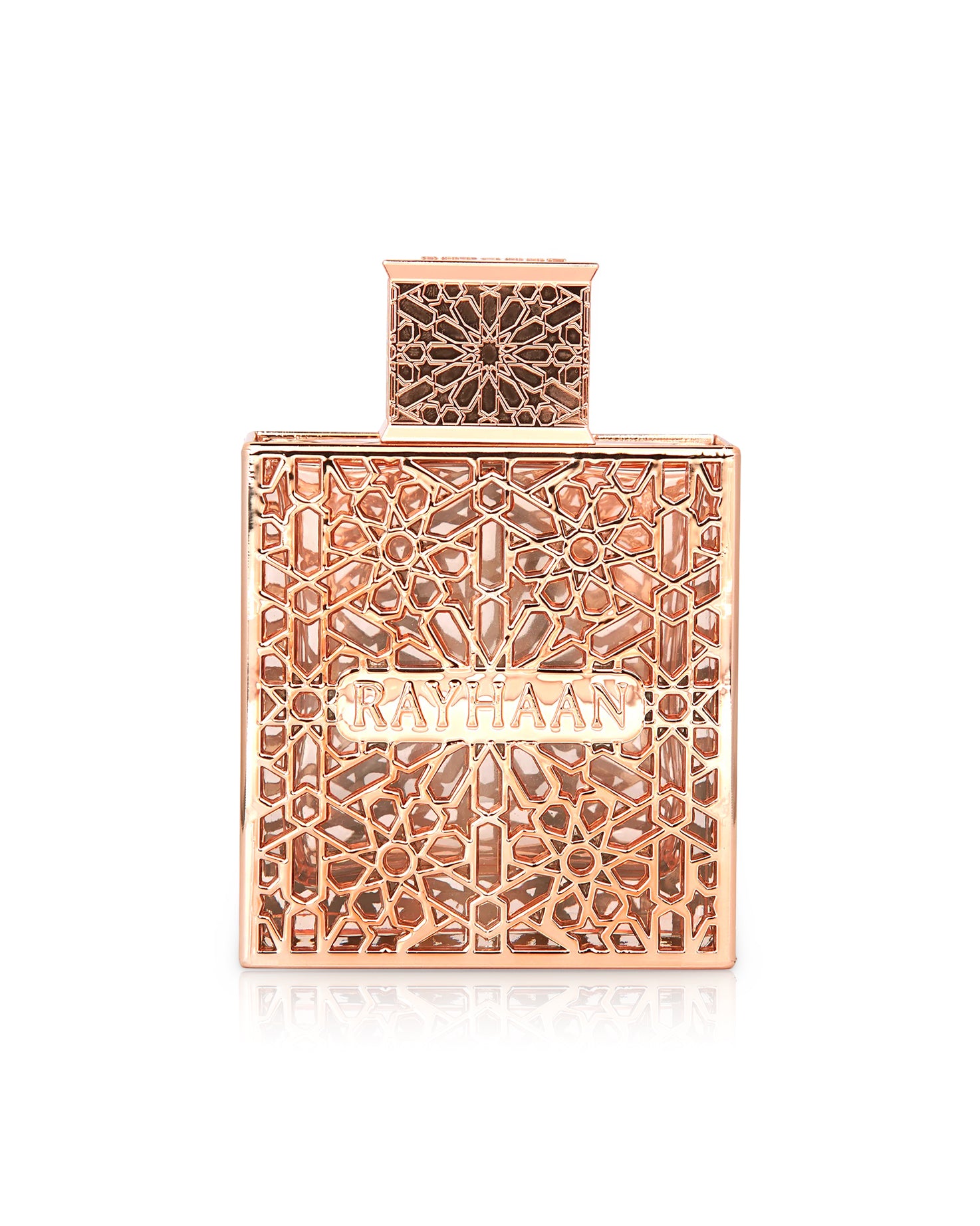 rayhaan divine perfume bottle shows against white background