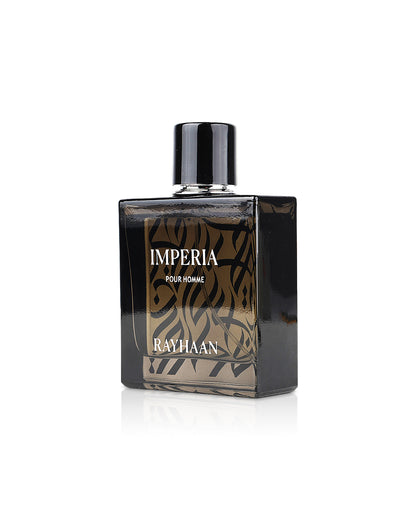 imperia pour homme Eau de parfum by rayhaan perfumes bottle shows against white background