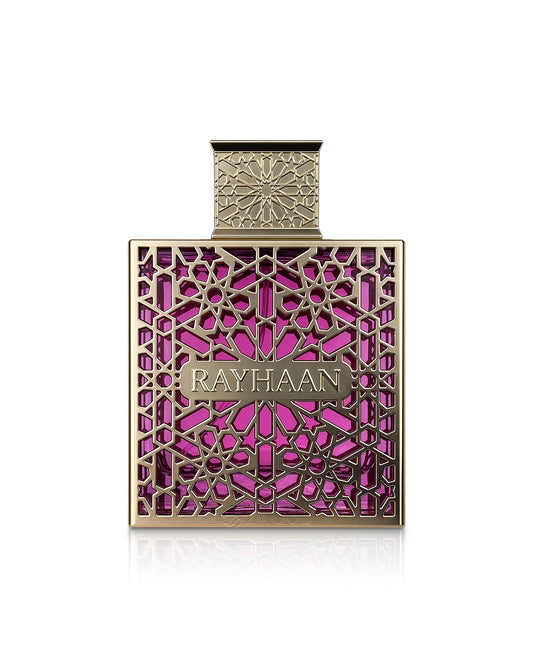 rayhaan kiss perfume bottle shows against white background