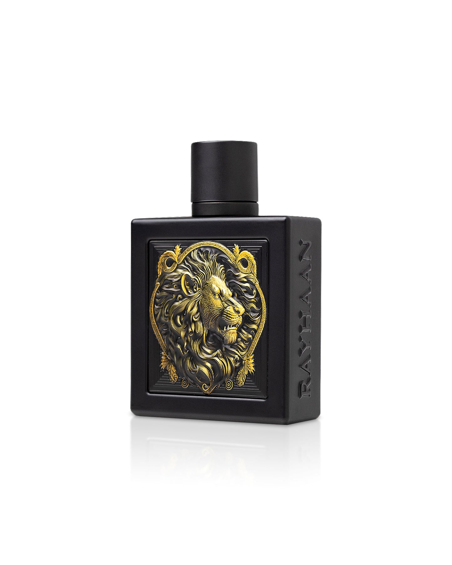 rayhaan lion perfume bottle shows against white background