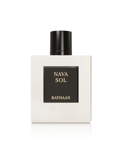 rayhaan nava sol perfume bottle shows against white background