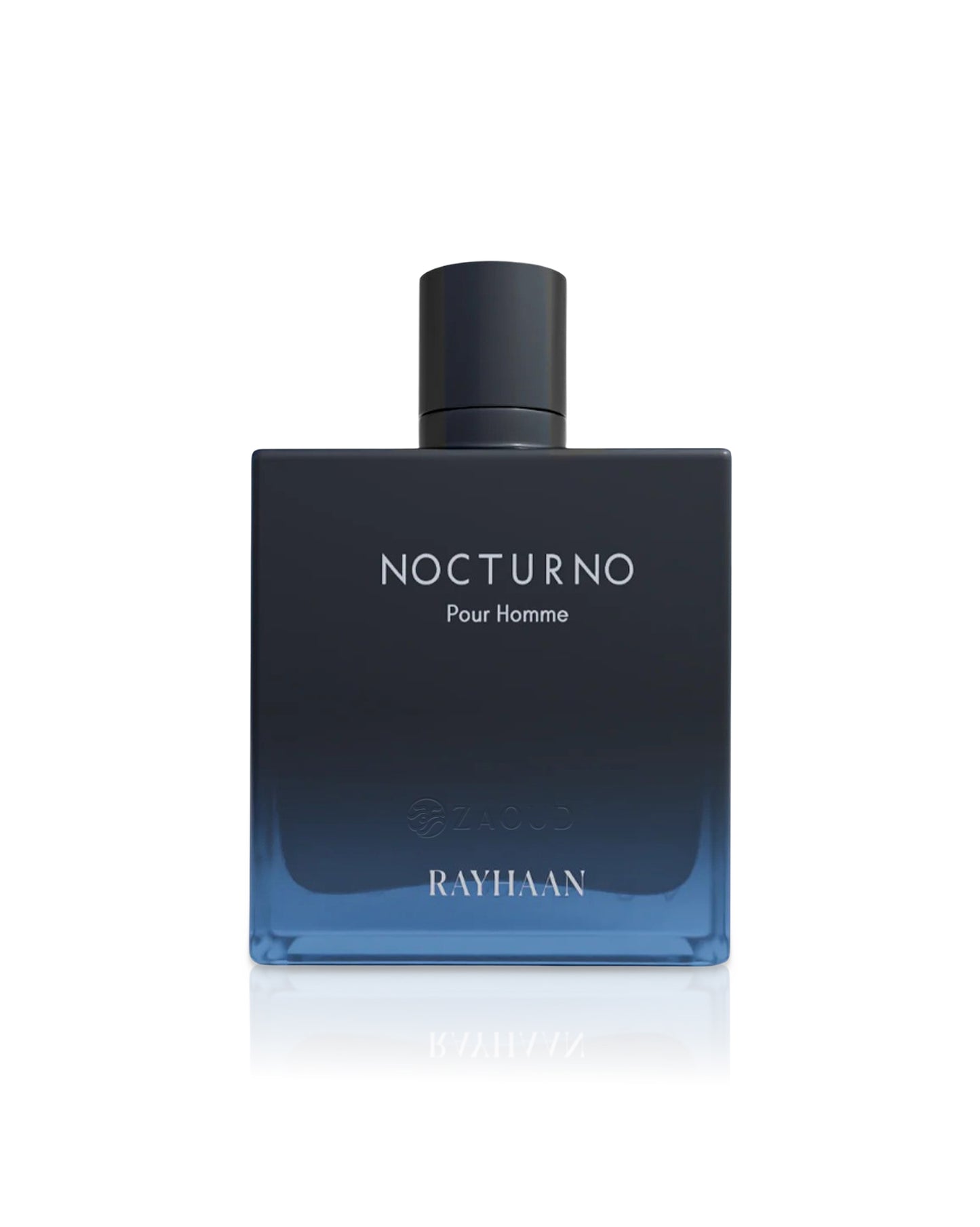 rayhaan Perfume bottle labeled 'Nocturno Pour Homme' by Rayhaan on a white background