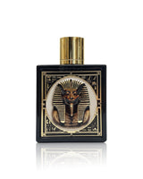 rayhaan pharaoh perfume bottle shows against white background