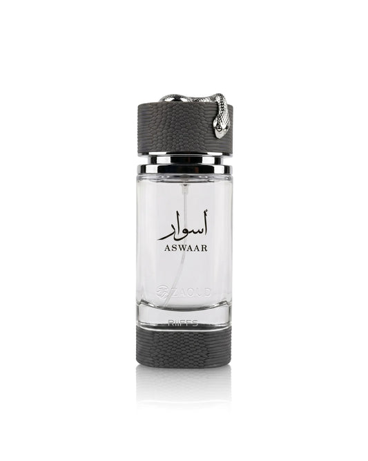 Riiffs aswaar perfume bottle shows against white background