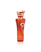 riiffs elysia scarlet perfume bottle shows against white bakground