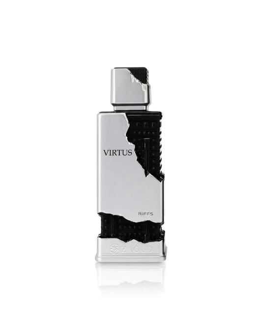 riiffs virtus perfume bottle shows against white background