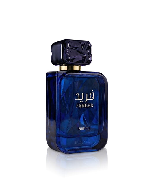 riiffs fareed perfume bottle shows against white background