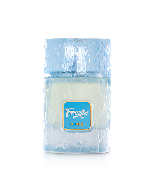 riiffs freeze perfume bottle shows against white background