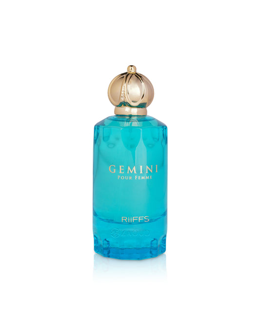 riiffs gemini pour femme perfume bottle shows against white background