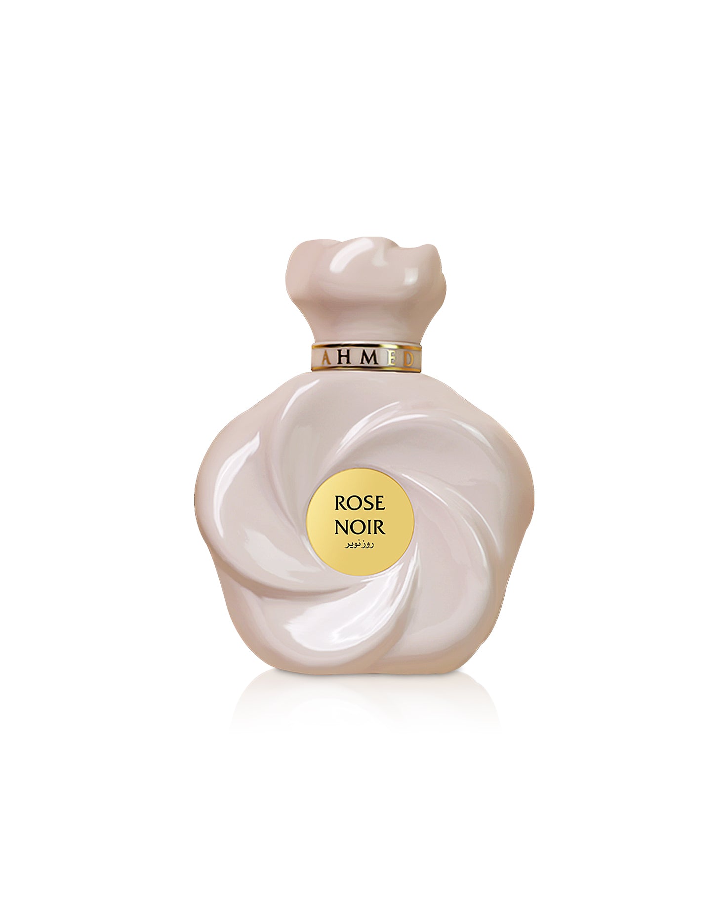 ahmed al maghribi rose noir perfume bottle shows against white background