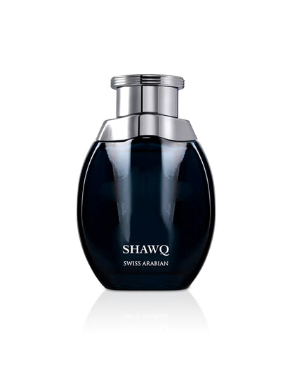 shawq by swiss arabian perfume bottle shows against white background