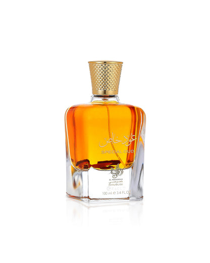 al wataniah special oud perfume bottle shows against white background