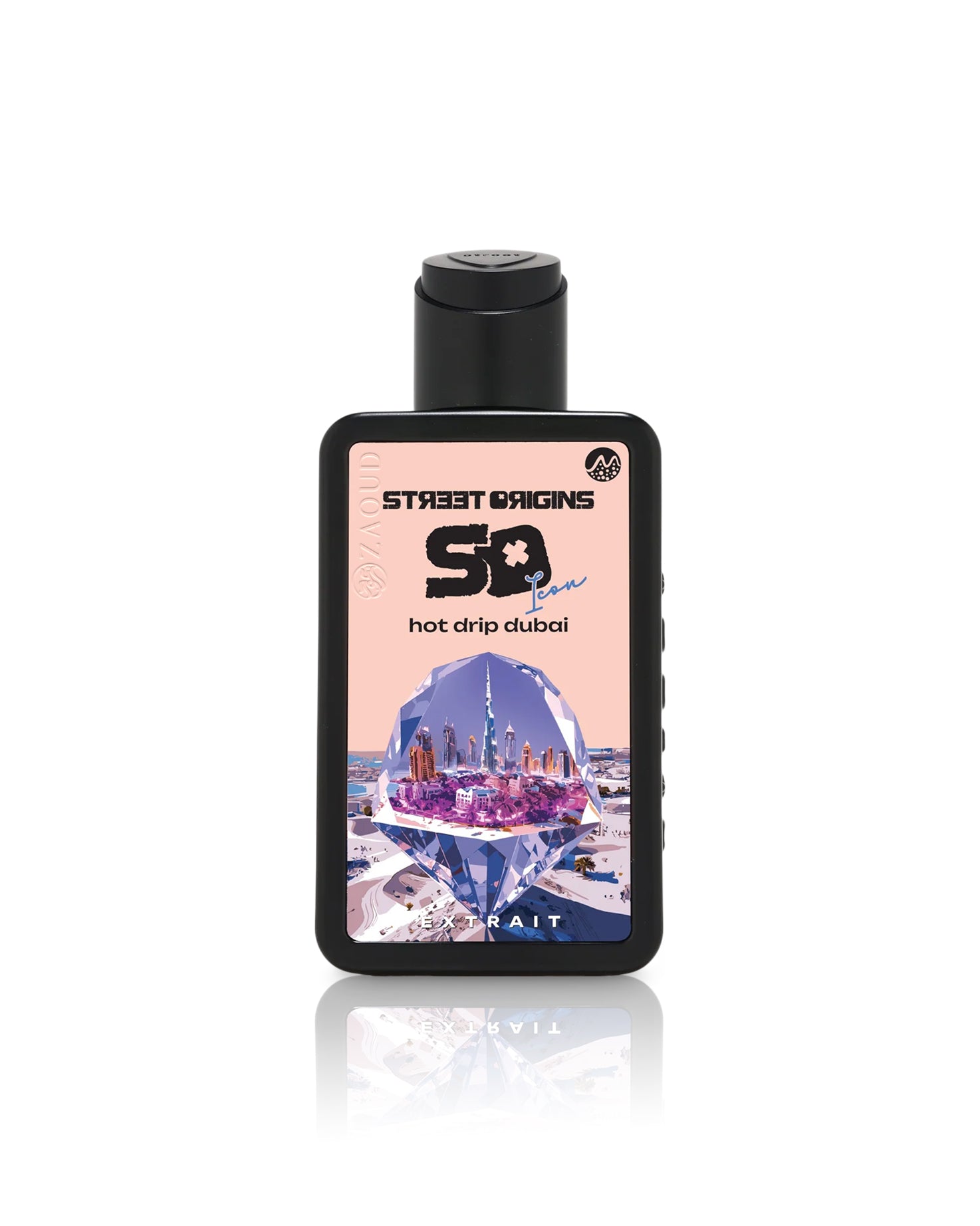 street rigins hot drip dubai perfume bottle shows against white background
