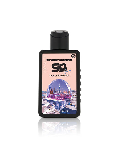 street rigins hot drip dubai perfume bottle shows against white background