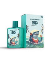 street origins miami mama perfume bottle shows beside its packaging against white background